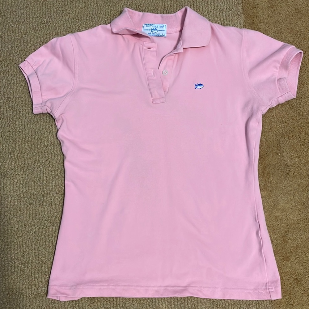 Light Pink Southern Tide Skipjack Polo